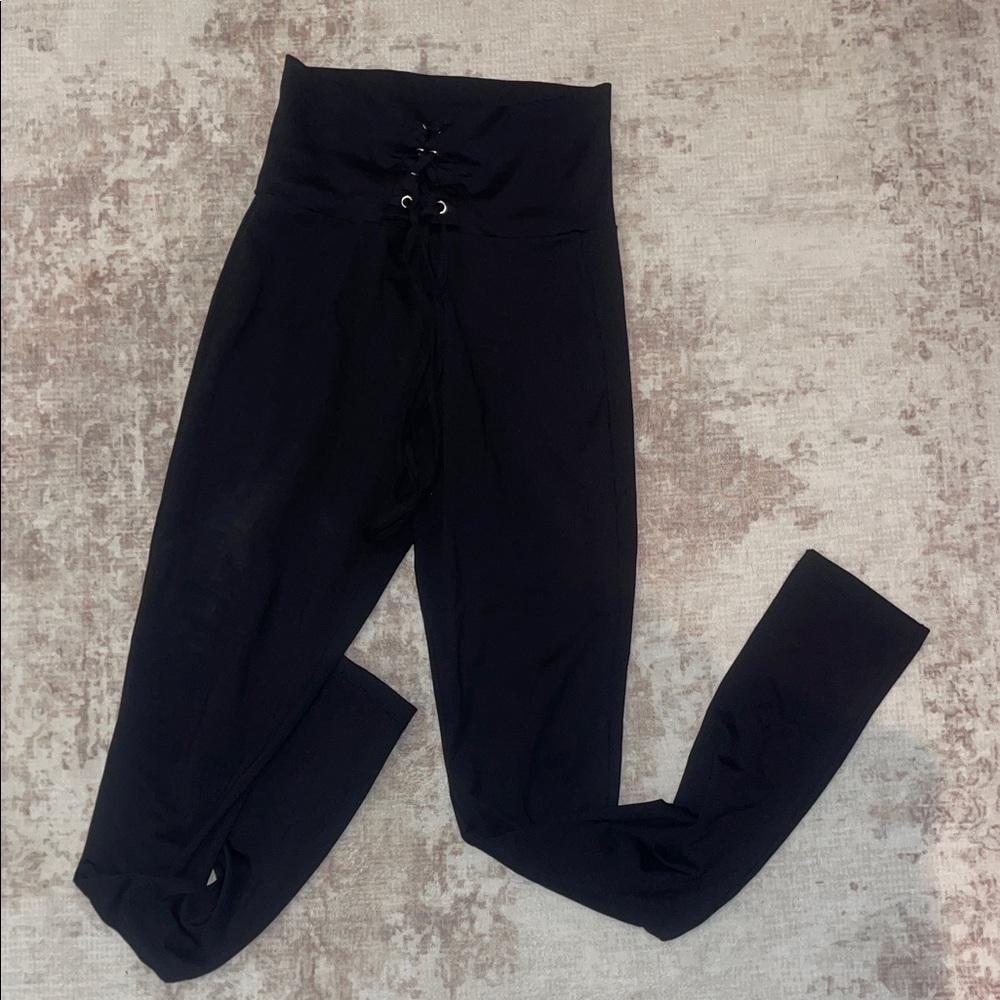 High-Waisted Black Leggings